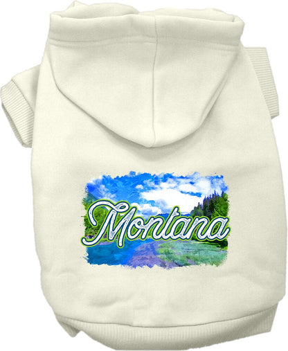 Pet Dog & Cat Screen Printed Hoodie for Medium to Large Pets (Sizes 2XL-6XL), "Montana Summer"