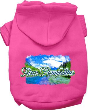 Pet Dog & Cat Screen Printed Hoodie for Small to Medium Pets (Sizes XS-XL), "New Hampshire Summer"