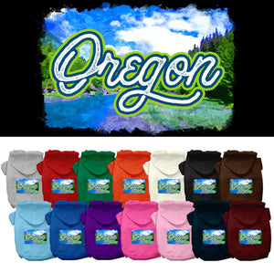 Pet Dog & Cat Screen Printed Hoodie for Medium to Large Pets (Sizes 2XL-6XL), &quot;Oregon Summer&quot;