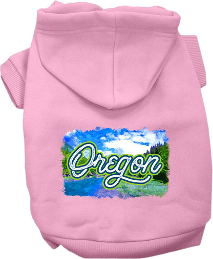 Pet Dog & Cat Screen Printed Hoodie for Small to Medium Pets (Sizes XS-XL), "Oregon Summer"