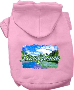 Pet Dog & Cat Screen Printed Hoodie for Small to Medium Pets (Sizes XS-XL), "Pennsylvania Summer"