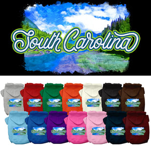 Pet Dog & Cat Screen Printed Hoodie for Medium to Large Pets (Sizes 2XL-6XL), &quot;South Carolina Summer&quot;