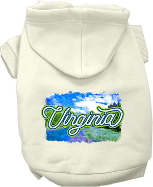 Pet Dog & Cat Screen Printed Hoodie for Medium to Large Pets (Sizes 2XL-6XL), "Virginia Summer"