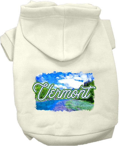 Pet Dog & Cat Screen Printed Hoodie for Medium to Large Pets (Sizes 2XL-6XL), "Vermont Summer"