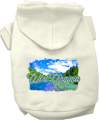 Pet Dog & Cat Screen Printed Hoodie for Medium to Large Pets (Sizes 2XL-6XL), "West Virginia Summer"