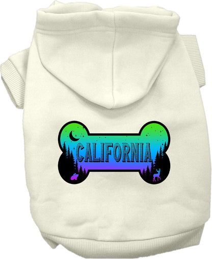 Pet Dog & Cat Screen Printed Hoodie for Small to Medium Pets (Sizes XS-XL), "California Mountain Shades"