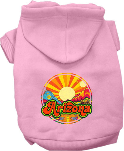 Pet Dog & Cat Screen Printed Hoodie for Medium to Large Pets (Sizes 2XL-6XL), "Arizona Mellow Mountain"