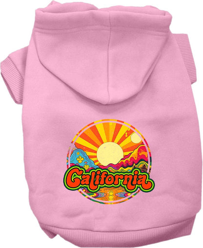 Pet Dog & Cat Screen Printed Hoodie for Small to Medium Pets (Sizes XS-XL), "California Mellow Mountain"