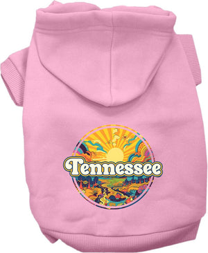 Pet Dog & Cat Screen Printed Hoodie for Small to Medium Pets (Sizes XS-XL), "Tennessee Trippy Peaks"