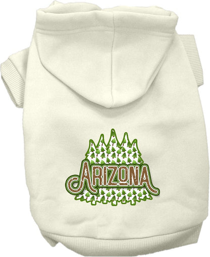 Pet Dog & Cat Screen Printed Hoodie for Medium to Large Pets (Sizes 2XL-6XL), "Arizona Woodland Trees"