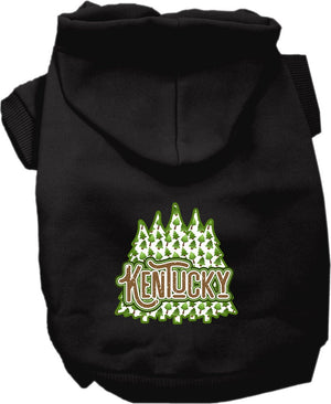 Pet Dog & Cat Screen Printed Hoodie for Small to Medium Pets (Sizes XS-XL), "Kentucky Woodland Trees"