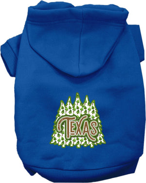 Pet Dog & Cat Screen Printed Hoodie for Medium to Large Pets (Sizes 2XL-6XL), "Texas Woodland Trees"