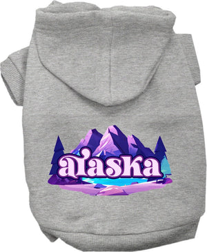 Pet Dog & Cat Screen Printed Hoodie for Small to Medium Pets (Sizes XS-XL), "Alaska Alpine Pawscape"