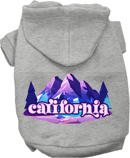 Pet Dog & Cat Screen Printed Hoodie for Medium to Large Pets (Sizes 2XL-6XL), "California Alpine Pawscape"