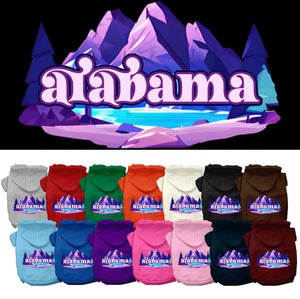Pet Dog & Cat Screen Printed Hoodie for Medium to Large Pets (Sizes 2XL-6XL), &quot;Alabama Alpine Pawscape&quot;