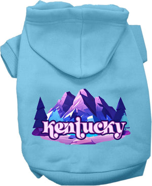 Pet Dog & Cat Screen Printed Hoodie for Medium to Large Pets (Sizes 2XL-6XL), "Kentucky Alpine Pawscape"