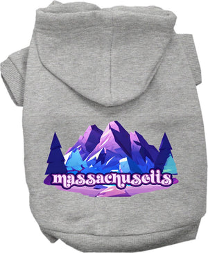 Pet Dog & Cat Screen Printed Hoodie for Small to Medium Pets (Sizes XS-XL), "Massachusetts Alpine Pawscape"
