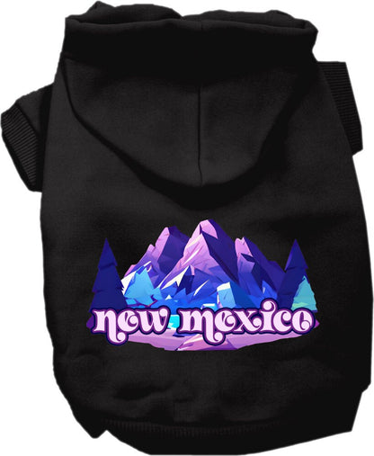 Pet Dog & Cat Screen Printed Hoodie for Small to Medium Pets (Sizes XS-XL), "New Mexico Alpine Pawscape"