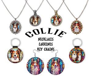 Collie Jewelry - Stained Glass Style Necklaces, Earrings and more!