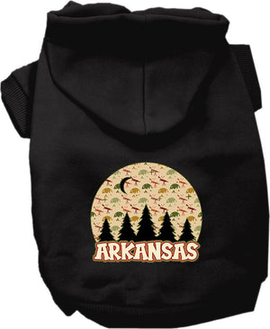 Pet Dog & Cat Screen Printed Hoodie for Small to Medium Pets (Sizes XS-XL), "Arkansas Under The Stars"