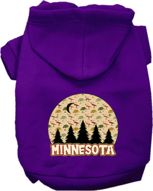 Pet Dog & Cat Screen Printed Hoodie for Small to Medium Pets (Sizes XS-XL), "Minnesota Under The Stars"