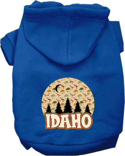 Pet Dog & Cat Screen Printed Hoodie for Medium to Large Pets (Sizes 2XL-6XL), "Idaho Under The Stars"