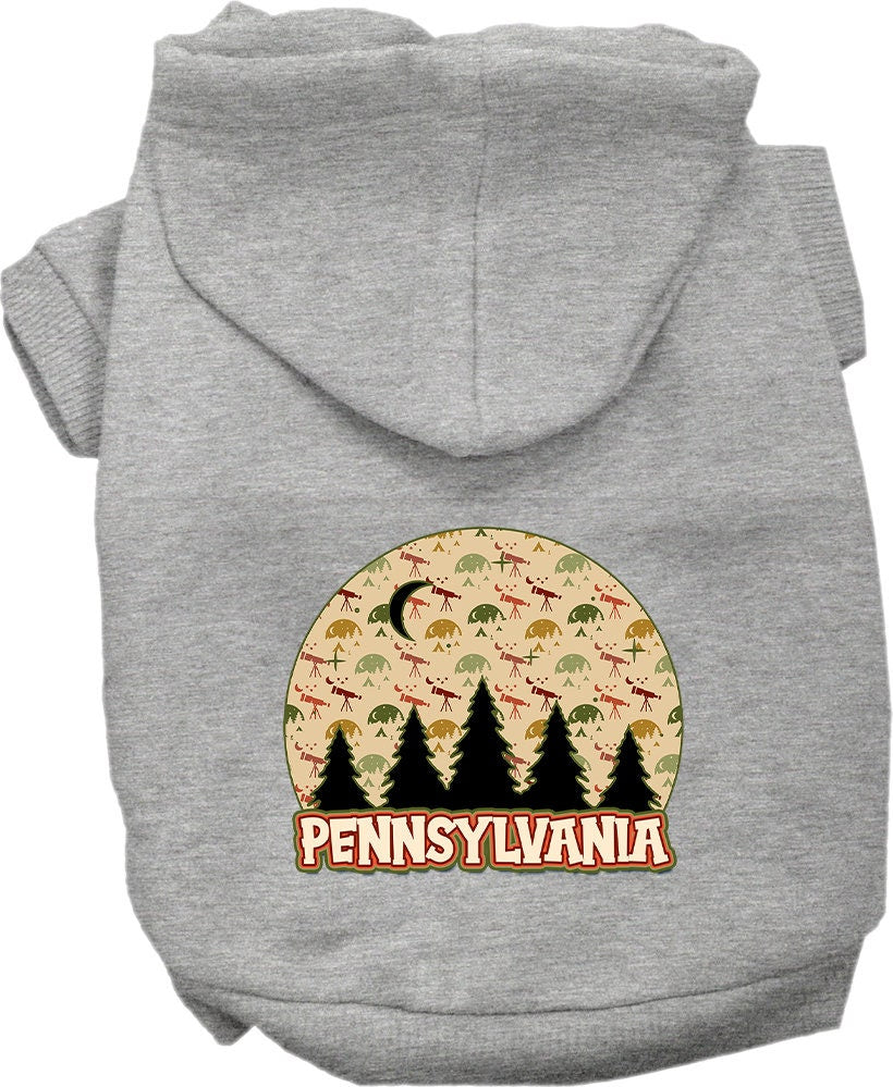 Pet Dog & Cat Screen Printed Hoodie for Medium to Large Pets (Sizes 2XL-6XL), "Pennsylvania Under The Stars"
