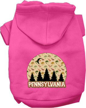 Pet Dog & Cat Screen Printed Hoodie for Medium to Large Pets (Sizes 2XL-6XL), "Pennsylvania Under The Stars"