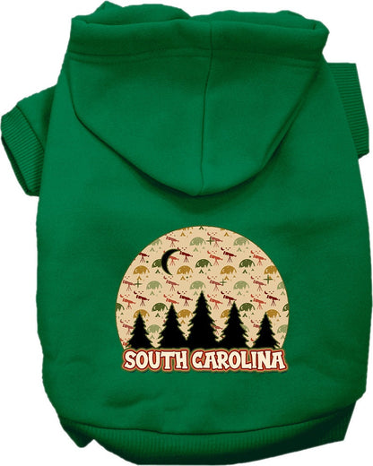 Pet Dog & Cat Screen Printed Hoodie for Small to Medium Pets (Sizes XS-XL), "South Carolina Under The Stars"