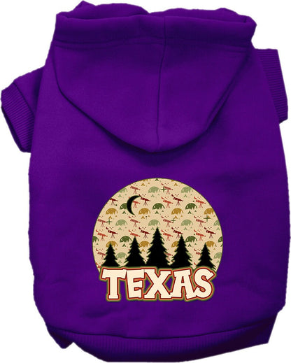 Pet Dog & Cat Screen Printed Hoodie for Small to Medium Pets (Sizes XS-XL), "Texas Under The Stars"