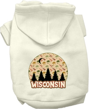 Pet Dog & Cat Screen Printed Hoodie for Medium to Large Pets (Sizes 2XL-6XL), "Wisconsin Under The Stars"