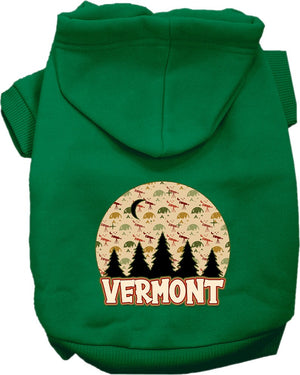 Pet Dog & Cat Screen Printed Hoodie for Small to Medium Pets (Sizes XS-XL), "Vermont Under The Stars"