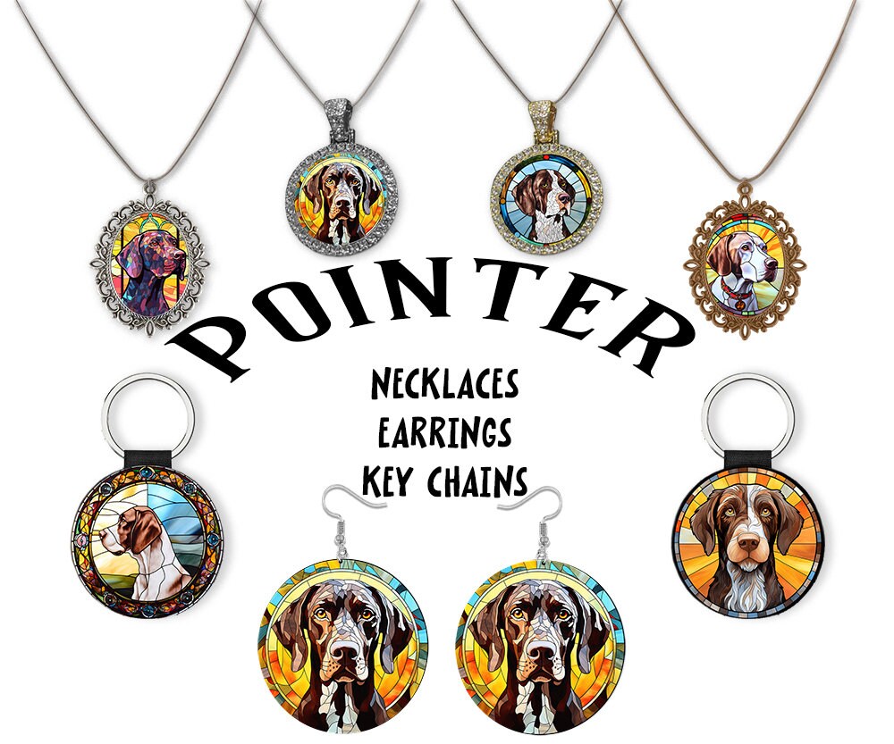 Pointer Jewelry - Stained Glass Style Necklaces, Earrings and more!