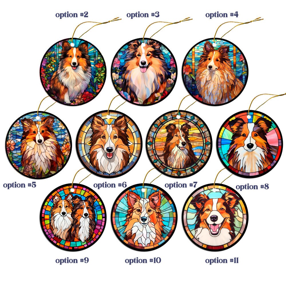 Sheltie Jewelry - Stained Glass Style Necklaces, Earrings and more!