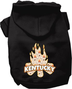 Pet Dog & Cat Screen Printed Hoodie for Medium to Large Pets (Sizes 2XL-6XL), "Kentucky Around The Campfire"