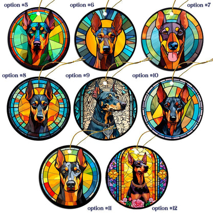 Doberman Pinscher Jewelry - Stained Glass Style Necklaces, Earrings and more!