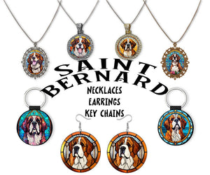 Saint Bernard Jewelry - Stained Glass Style Necklaces, Earrings and more!