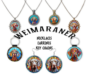 Weimaraner Jewelry - Stained Glass Style Necklaces, Earrings and more!