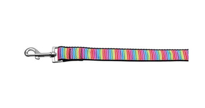 Pet Dog & Cat Nylon Collar or Leash, "Zigzaggy Rainbow"