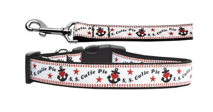 Pet Dog & Cat Nylon Collar or Leash, &quot;S.S. Cutie Pie&quot;