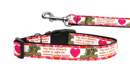 Pet Dog & Cat Nylon Collar or Leash, &quot;Combat Boots&quot;