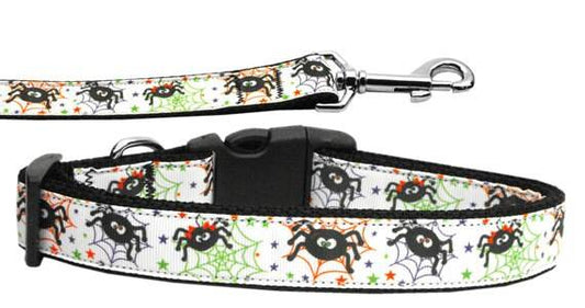 Halloween Pet Dog & Cat Nylon Collar or Leash,/Leash "Itsy Bitsy Spiders"