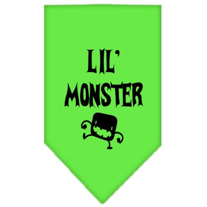 Halloween Pet and Dog Bandana Screen Printed, "Lil Monster"