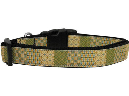 Pet Dog & Cat Nylon Collar or Leash, "Beige Chaos"