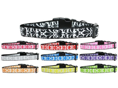 Pet Dog & Cat Nylon Collar or Leash, &quot;Damask&quot; *Available in 10 different colors!*