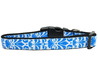 Pet Dog & Cat Nylon Collar or Leash, "Damask" *Available in 10 different colors!*