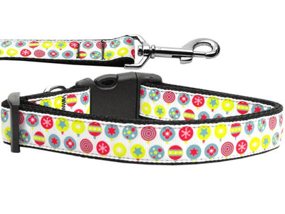 Christmas Pet Dog & Cat Nylon Collar or Leash, "Christmas Ornament"