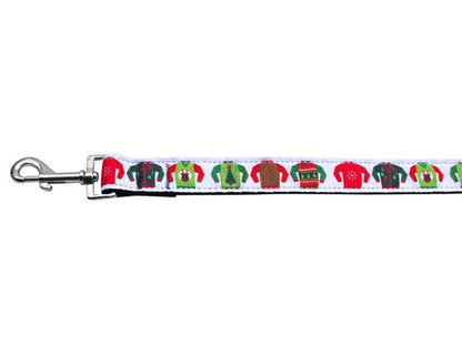 Christmas Pet Dog & Cat Nylon Collar or Leash, "Ugly Sweater"