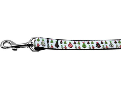 Christmas Pet Dog & Cat Nylon Collar or Leash, "Designer Christmas Trees"