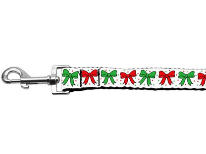 Christmas Nylon Pet Collars and Leashes, "Christmas Bows"